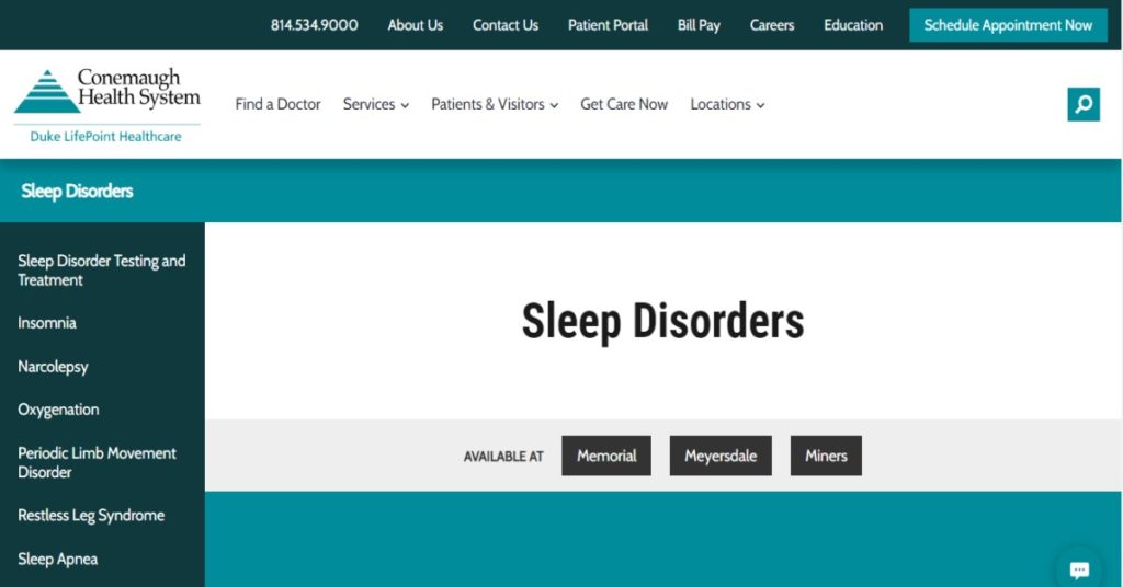 Conemaugh Sleep Disorder Center Scofa Find Sleep Medicine Professionals And Services