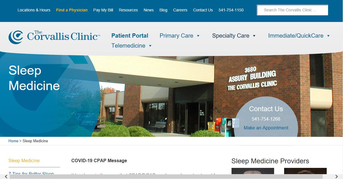 The Corvallis Clinic Sleep Medicine – Cynthia Rodriguez, FNP-C