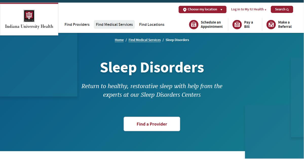 IU Health Sleep Disorders Center