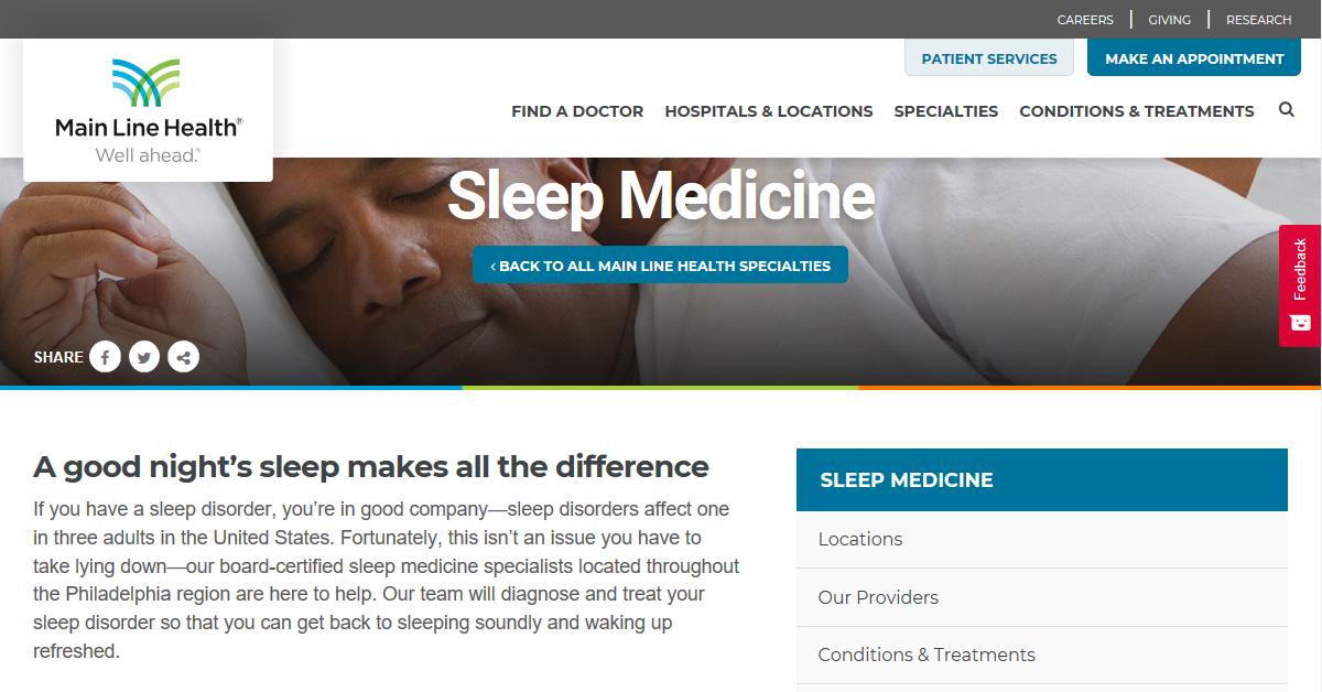 Main Line Health Sleep Medicine Center