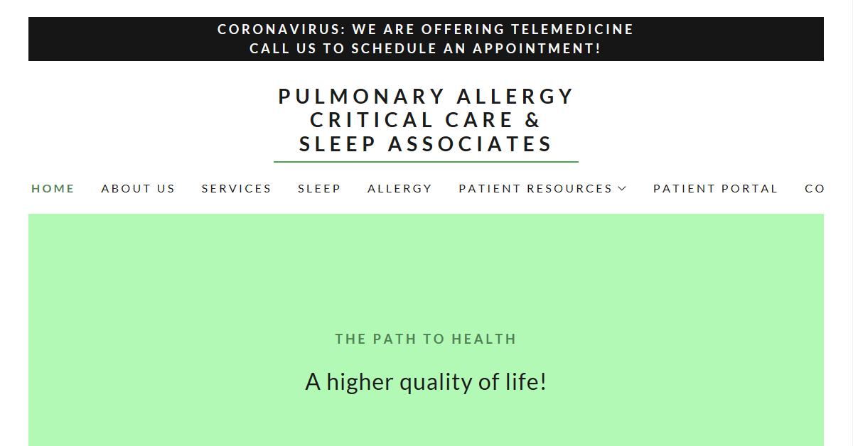 Pulmonary Allergy Critical Care Sleep Associates
