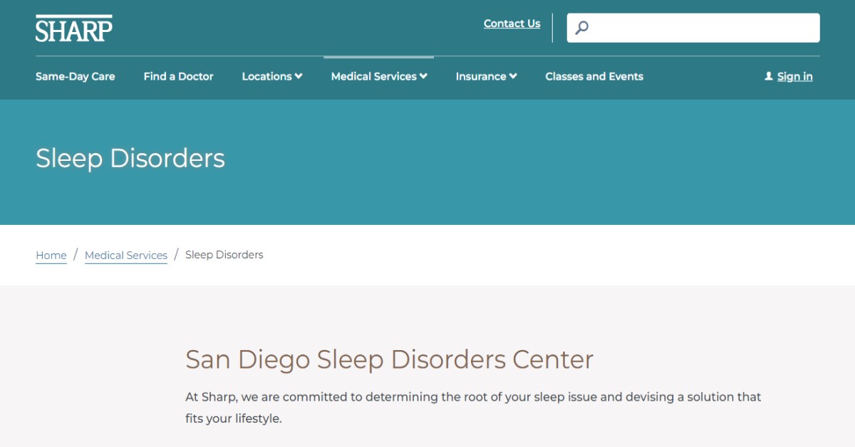 Sharp Grossmont Hospital Sleep Disorders Center Scofa Find Sleep Medicine Professionals 