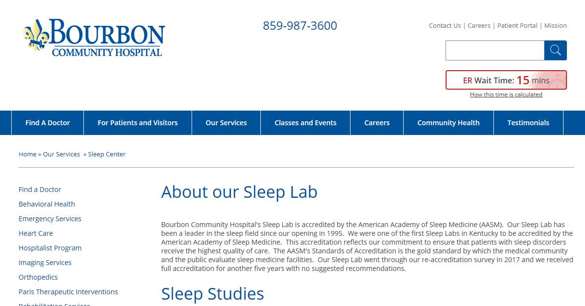 Sleep Lab at Bourbon Community Hospital