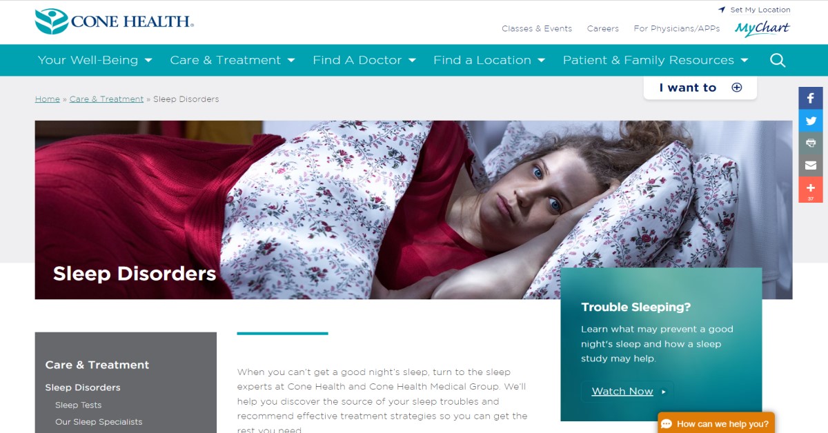 The Cone Health Sleep Disorders Center Scofa Find Sleep Medicine Professionals And Services