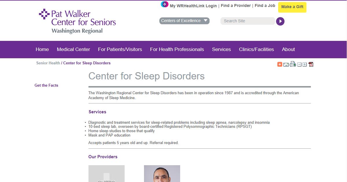Washington Regional Sleep Disorder Center