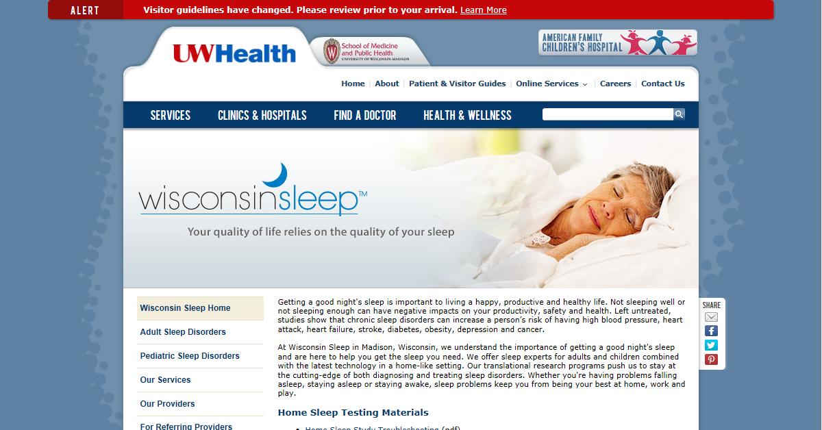 UW Health’s Sleep Clinic