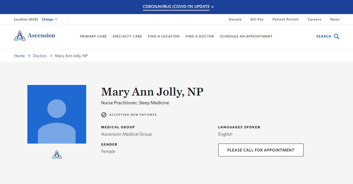 Ascension Medical Group – Mary Jolly