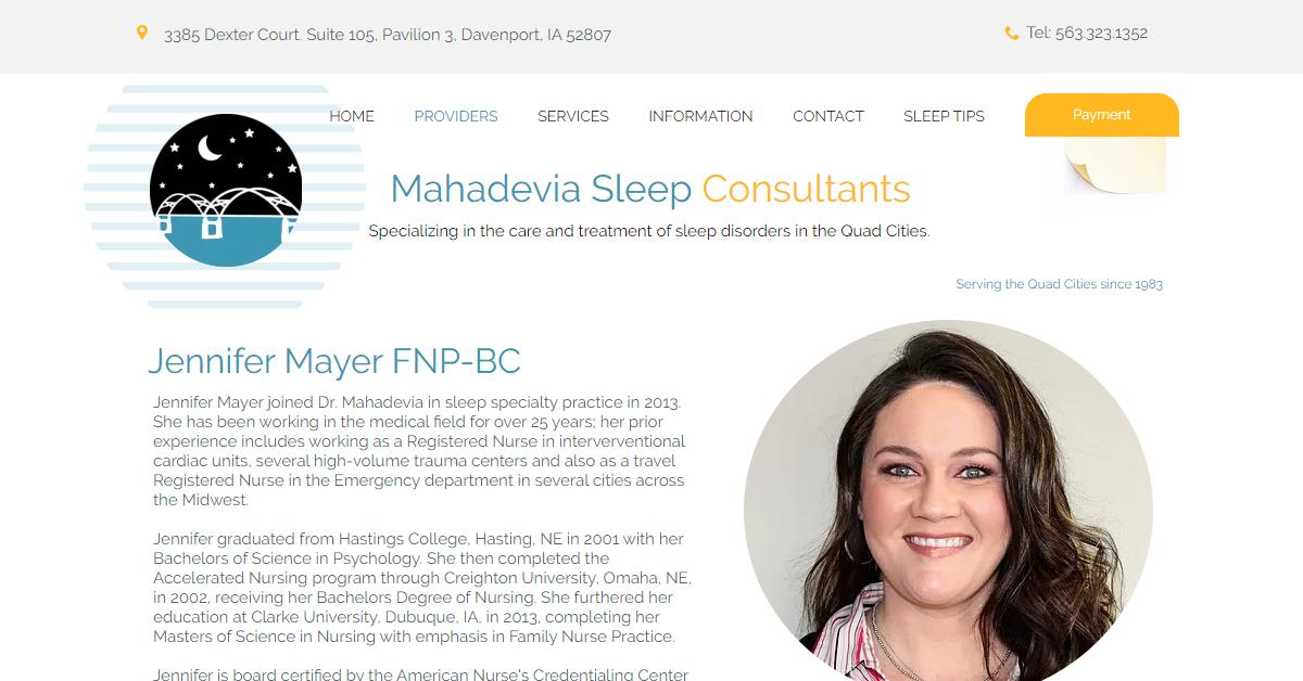 Mahadevia Sleep Consultants – Jennifer Mayer