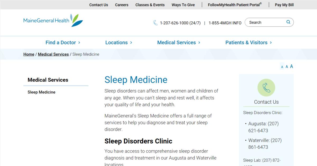 MaineGeneral Sleep Disorders Clinic