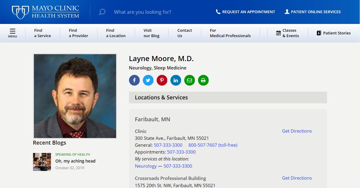 Mayo Clinic Health System – Layne Moore, M.D.