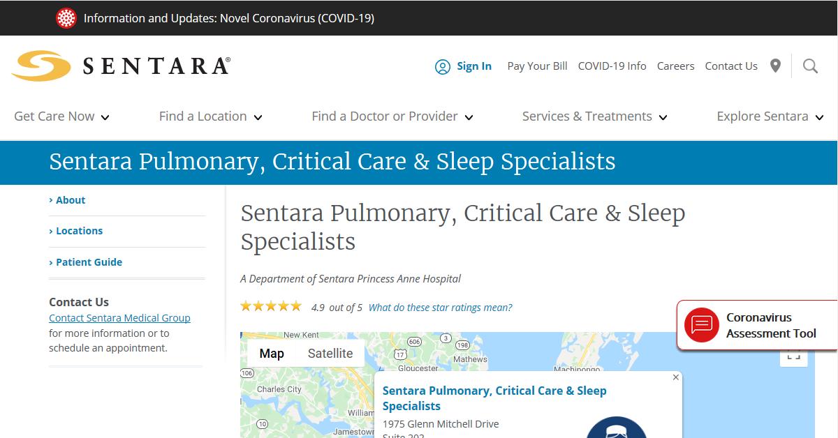 Sentara Pulmonary, Critical Care & Sleep Specialists