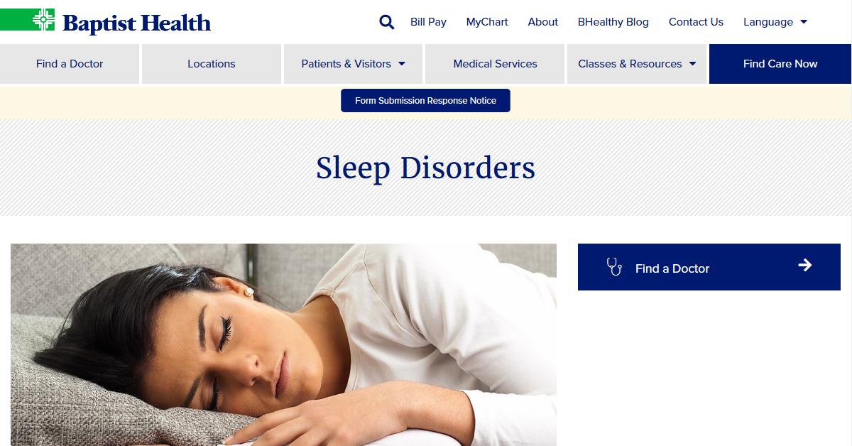 Baptist Health Sleep Disorder Center