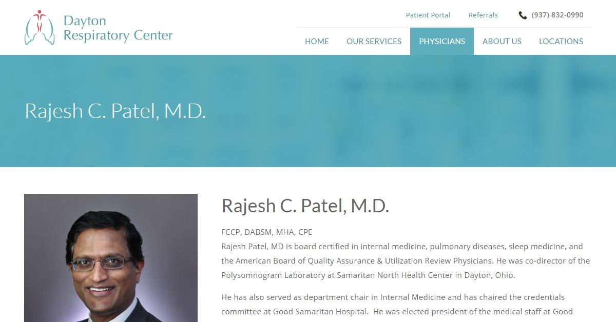 Dayton Respiratory Center – Rajesh C. Patel, MD