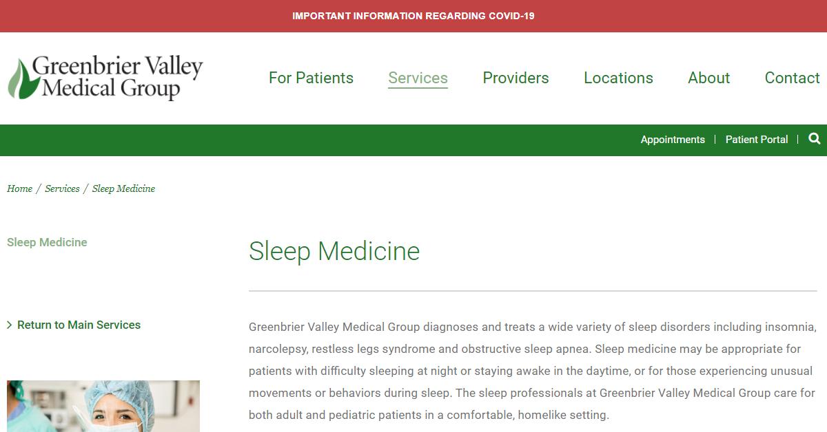 Greenbrier Sleep Medicine Center – Beckley