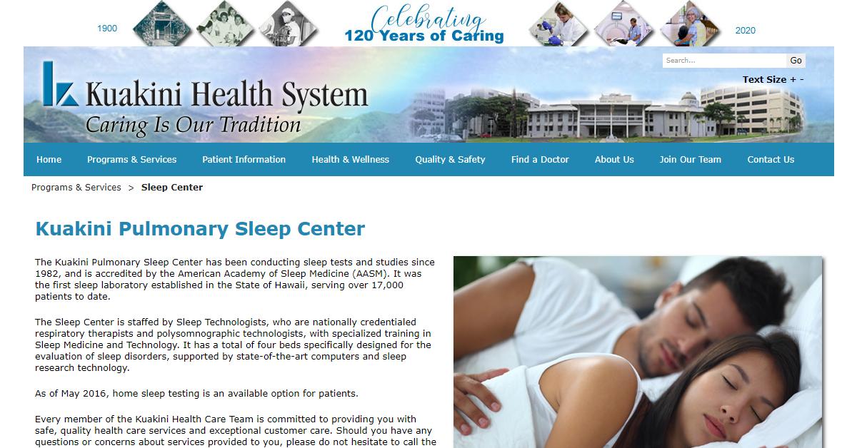 Kuakini Pulmonary Sleep Center