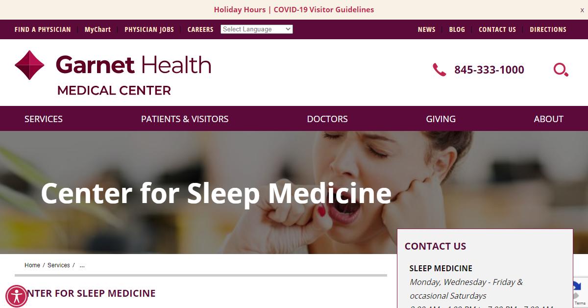 Garnet Health Sleep Medicine Center