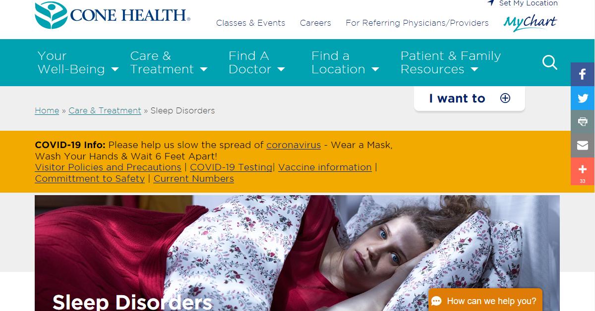 Cone Health Sleep Disorders Center