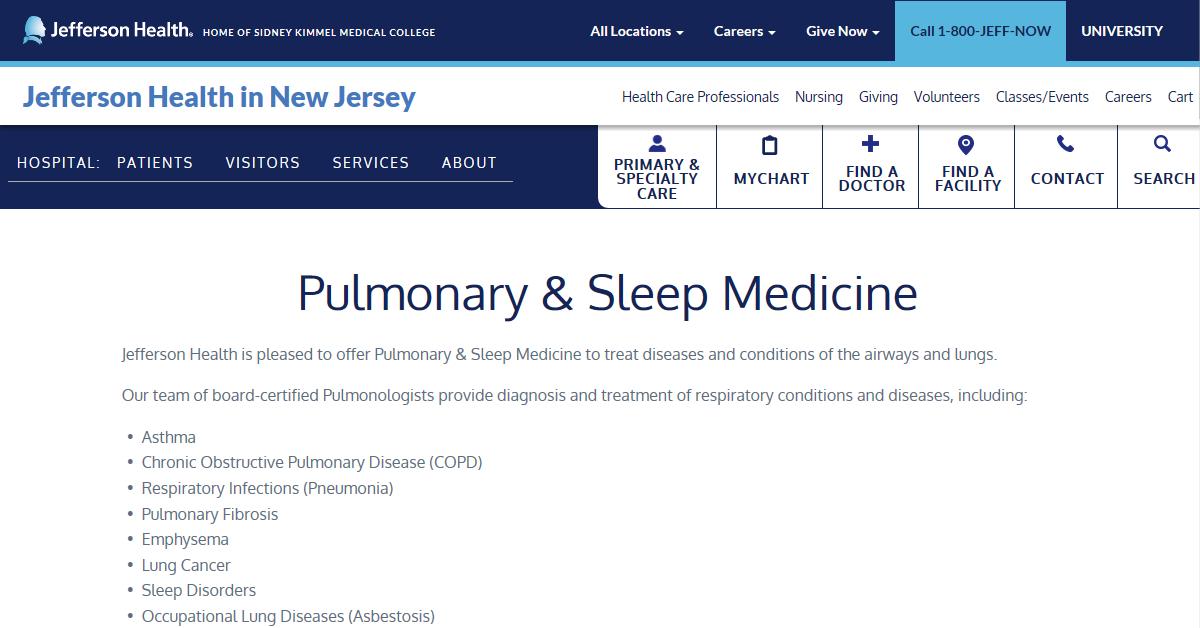 Jefferson Pulmonary & Sleep Center