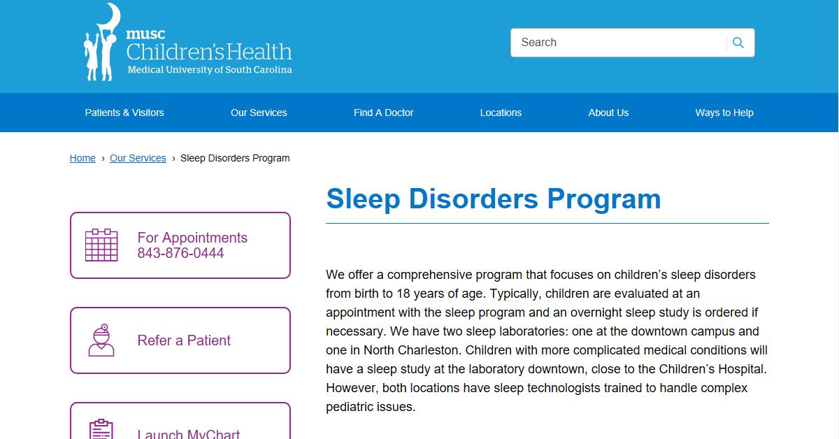 MUSC Children’s Health Sleep Lab