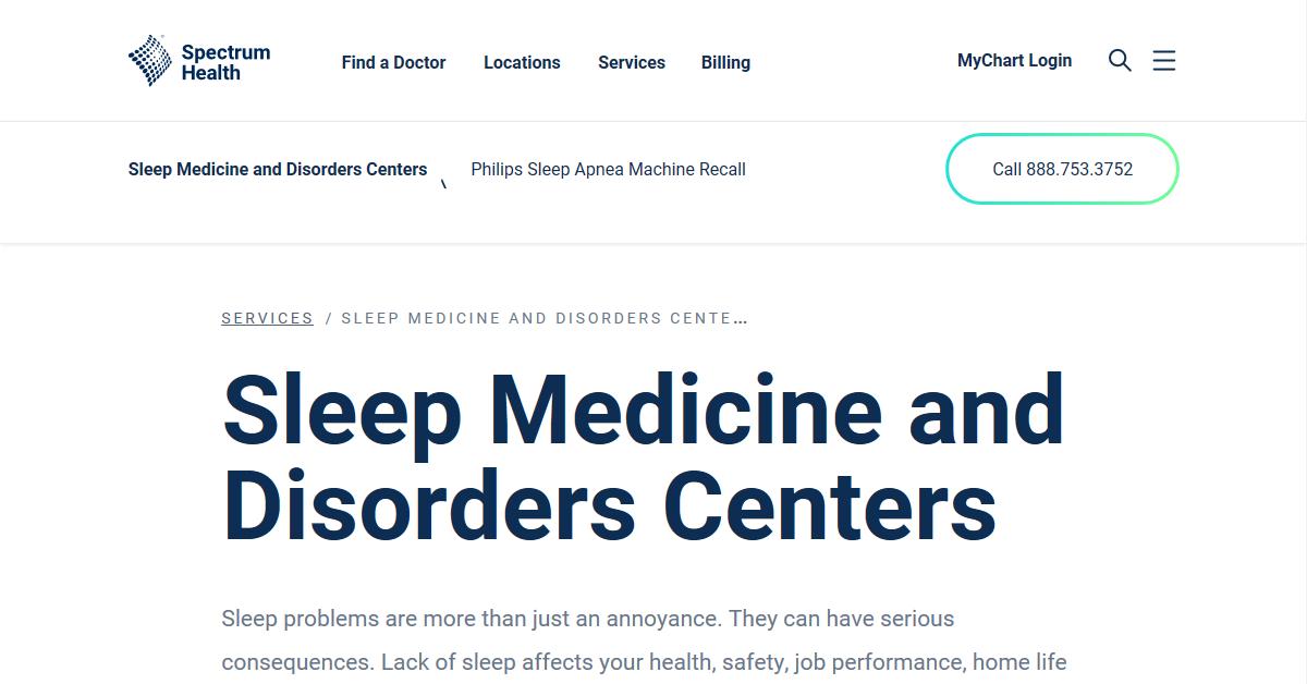 Spectrum Health Hospital Sleep Wellness Scofa Find Sleep Medicine Professionals And Services