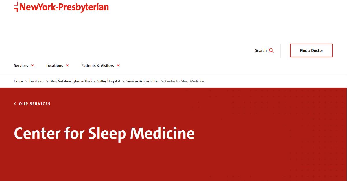 NewYork-Presbyterian Sleep Medicine Center