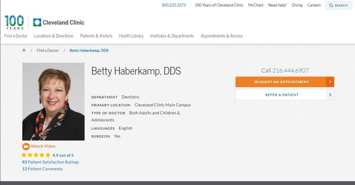 Cleveland Clinic – Dr. Betty Haberkamp
