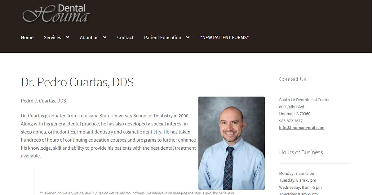 Dental Houma – Dr. Pedro J. Cuartas, DDS