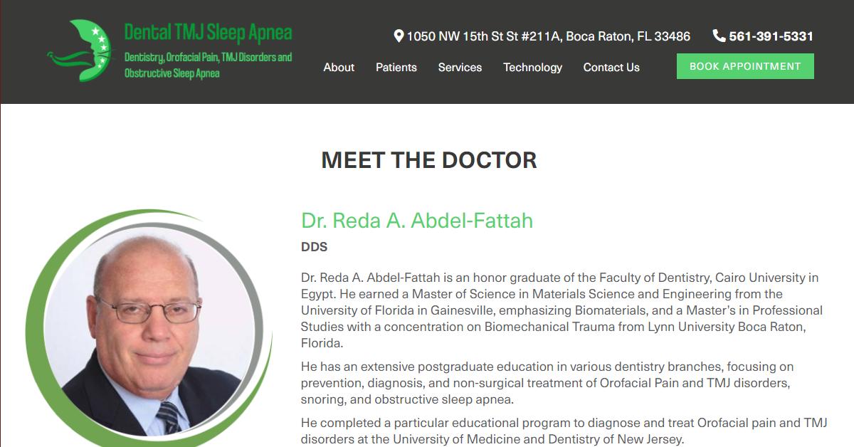 Dental TMJ Sleep Apnea – Dr. Reda A. Abdel-Fattah