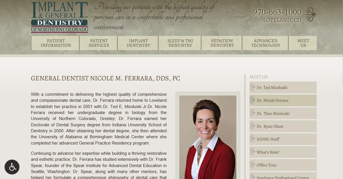Implant and General Dentistry – Dr. Nicole M. Ferrara