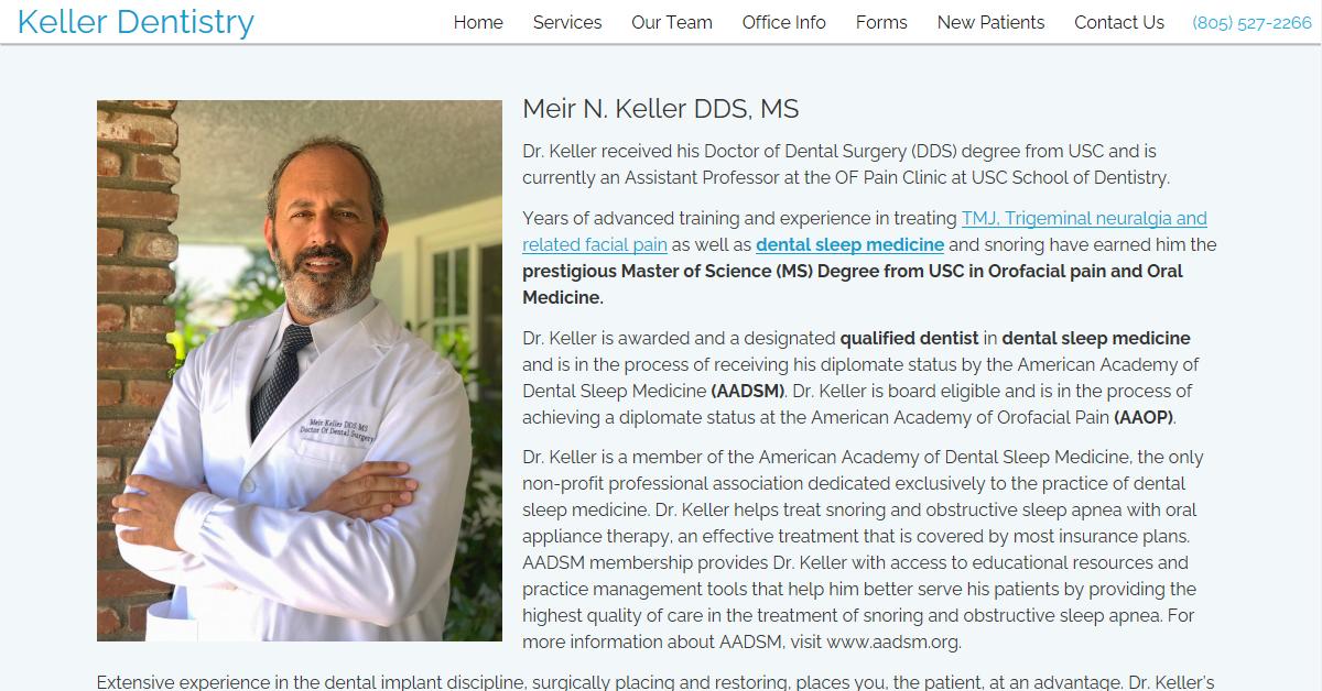 Keller Dentistry – Dr. Meir N. Keller DDS, MS