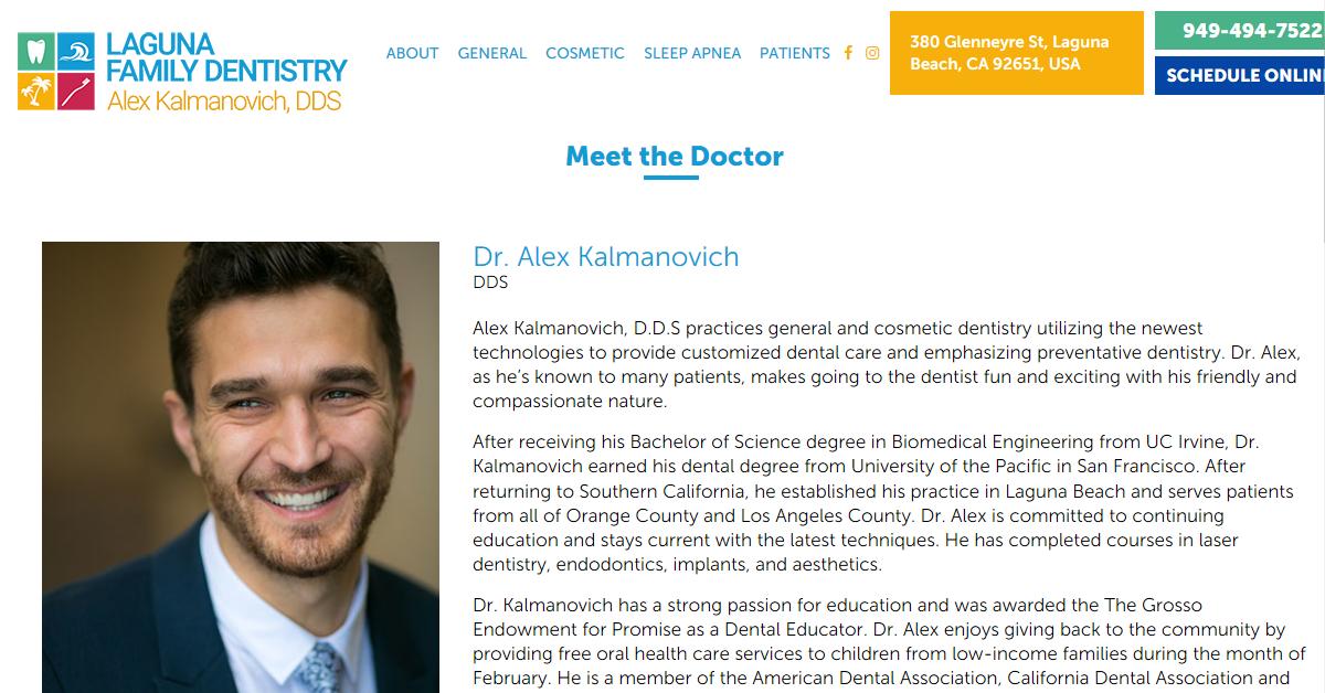 Laguna Family Dentistry  – Dr. Alex Kalmanovich, DDS