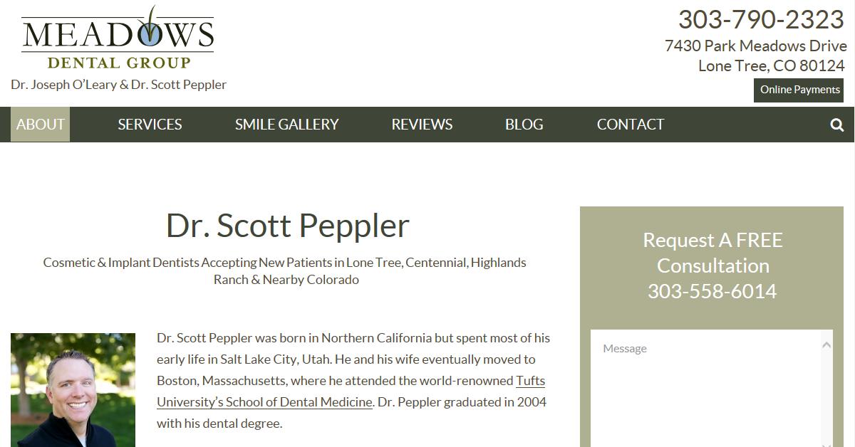Meadows Dental Group – Dr. Scott Peppler