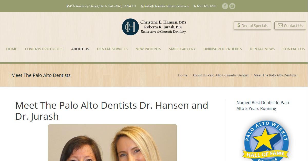 Palo Alto Dental – Dr. Christine Hansen DDS