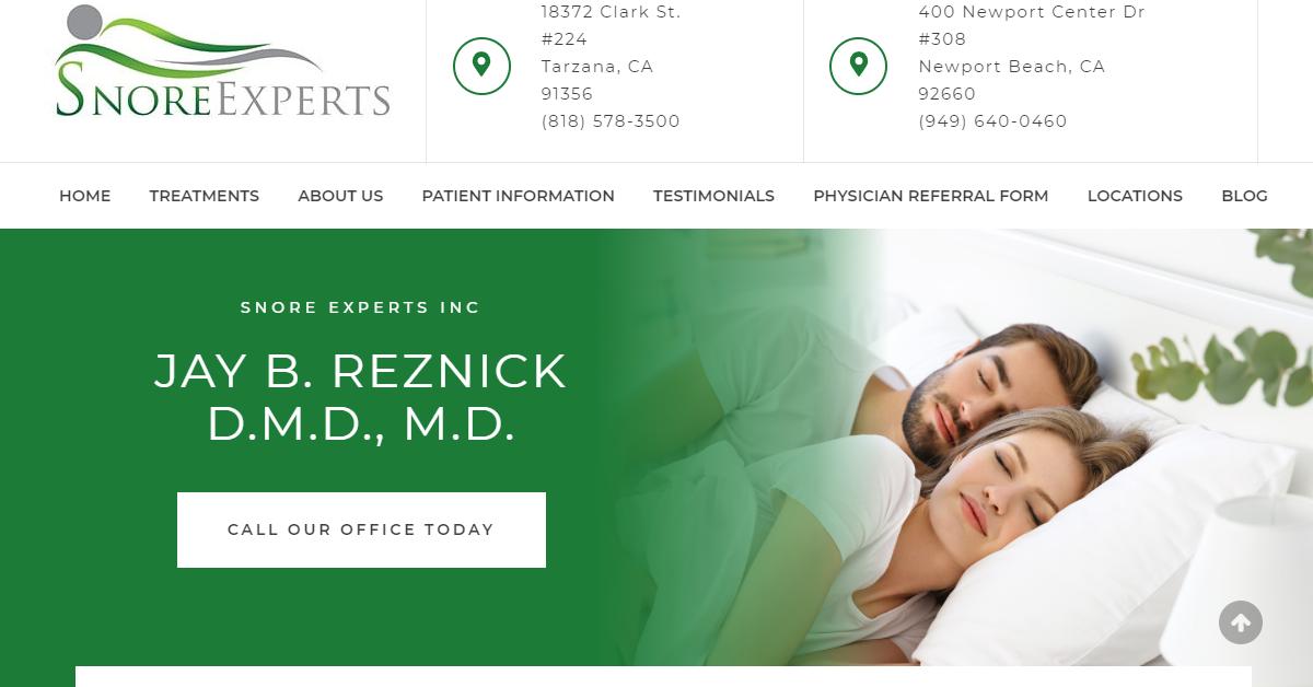 Snore Experts – Dr. Jay B. Reznick, DMD