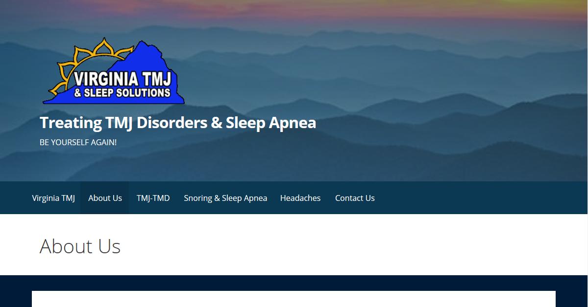 Virginia TMJ & Sleep Solutions – Dr. Hugh Teller