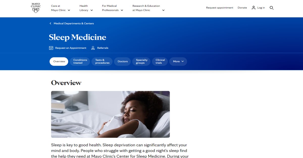 Mayo Clinic Sleep Medicine Center Scofa Find Sleep Medicine Professionals And Services