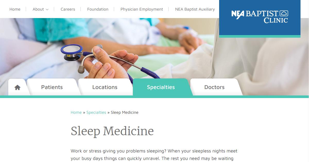 NEA Baptist Clinic Center for Sleep Disorders