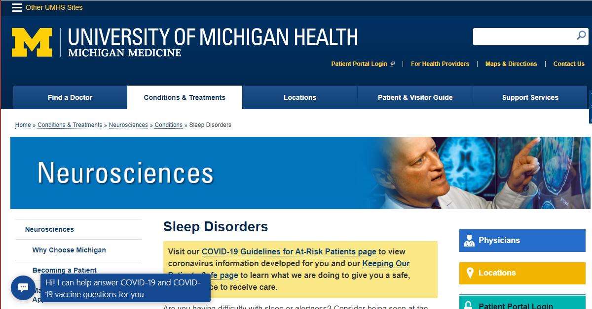 University Of Michigan Neuroscience Sleep Disorder Center Scofa