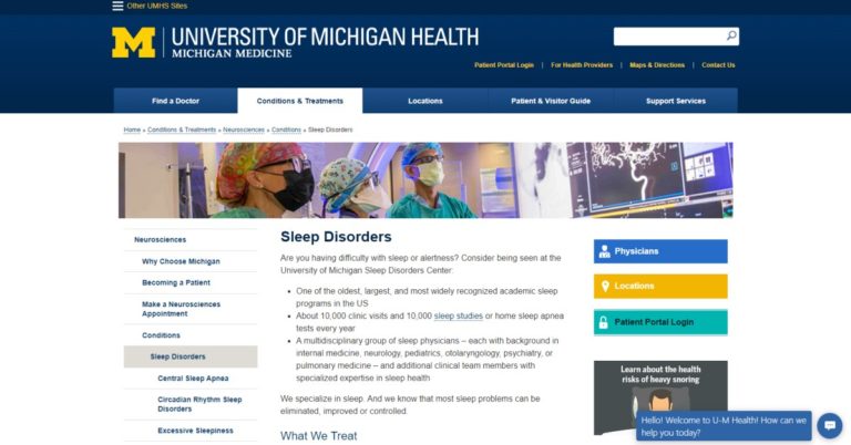 University Of Michigan Neuroscience Sleep Disorder Center Scofa